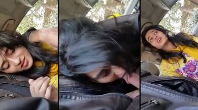 Pakistani college couple ka car me blowjob MMS in Urdu