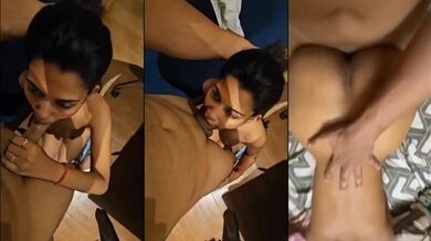 Bhopal ke amateur couple ka mouth fucking Hindi MMS