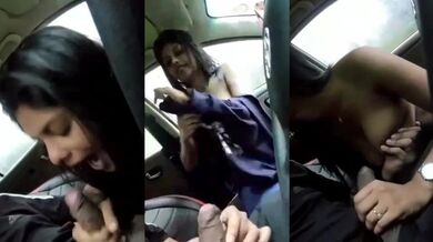 Car me Kerala girl ne diya blowjob aur dikhaye big boobs